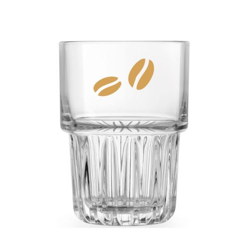 Longdrinkglas Onis Everest 35 cl. met CoffeeCo-logo in één kleur op het vooraanzicht van het glas.